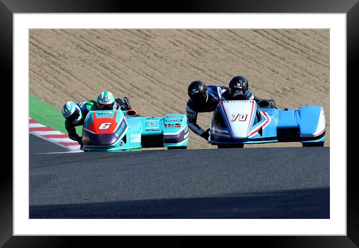 Molson Group Sidecars Racing  Framed Mounted Print by Ray Putley