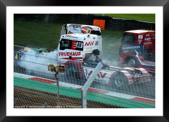 British Truck Racing Framed Mounted Print by Ray Putley
