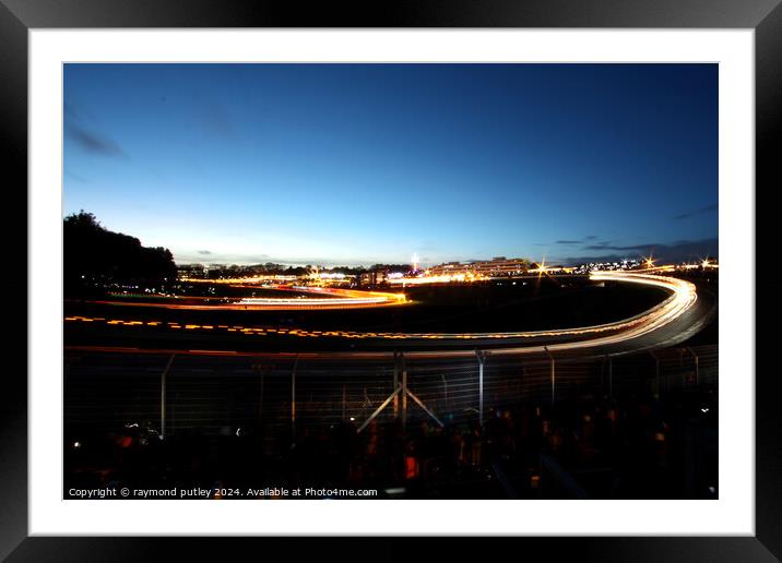 Vehicle Light Trails Framed Mounted Print by Ray Putley