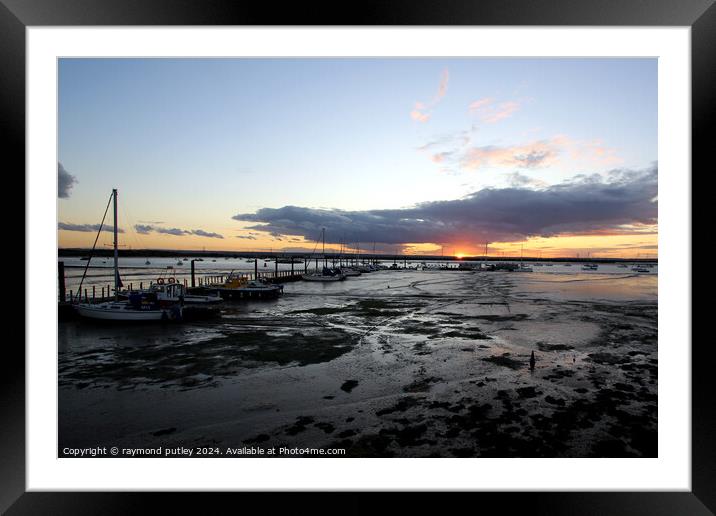 Minster-on-sea sunset Framed Mounted Print by Ray Putley