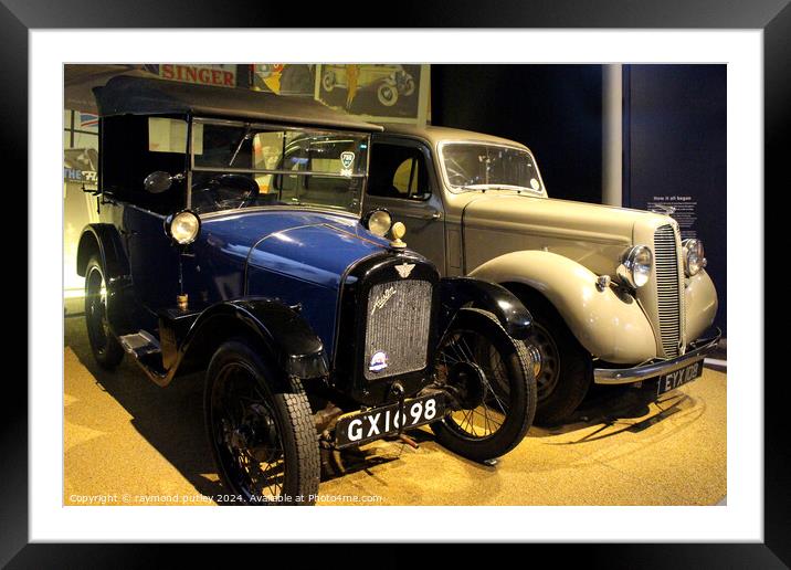 Austin & Singer Cars at Beaulieu Car Museum. Framed Mounted Print by Ray Putley