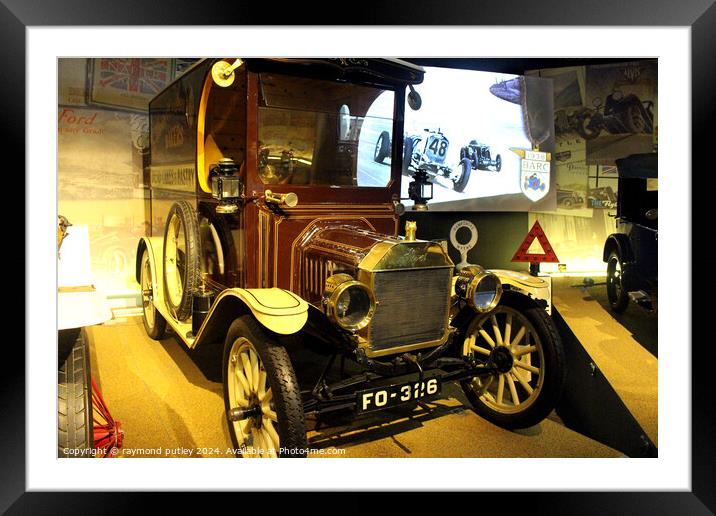 1914 Ford Model T Van car at Beaulieu Car Museum. Framed Mounted Print by Ray Putley