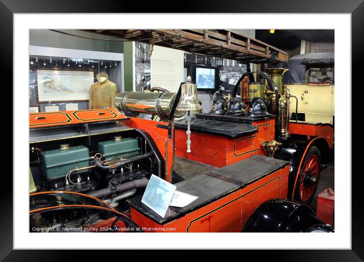 1907 Gobron Brillie Fire Engine Framed Mounted Print by Ray Putley
