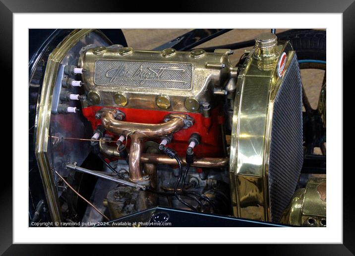 Bugatti Type 15 Engine Framed Mounted Print by Ray Putley