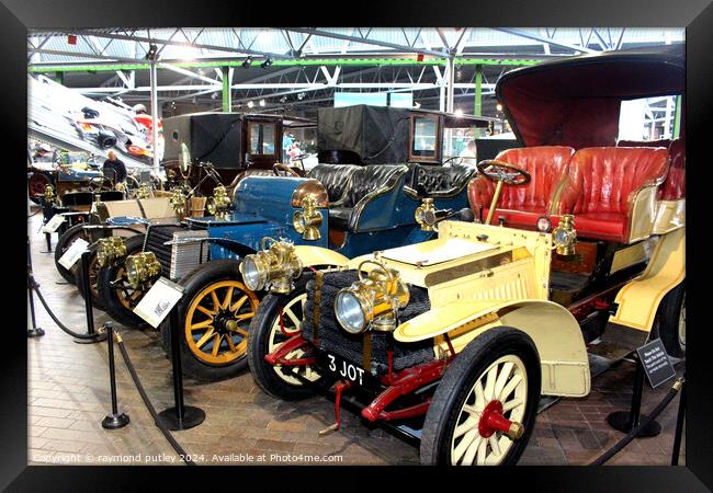 Cars at Beaulieu motor museum Framed Print by Ray Putley