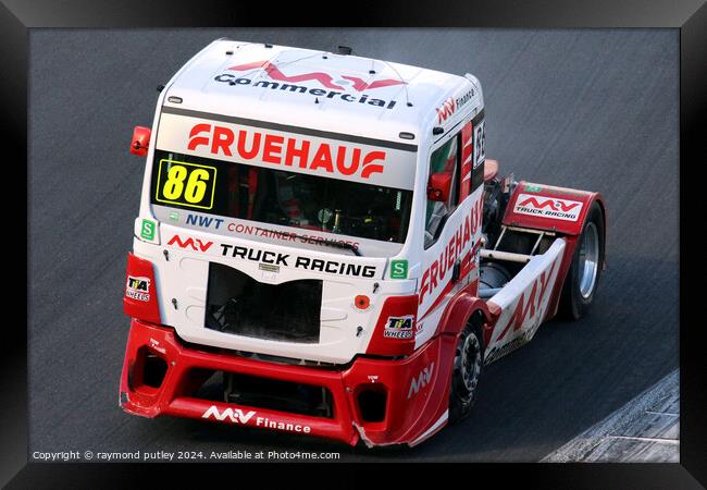 British Truck Racing. Framed Print by Ray Putley