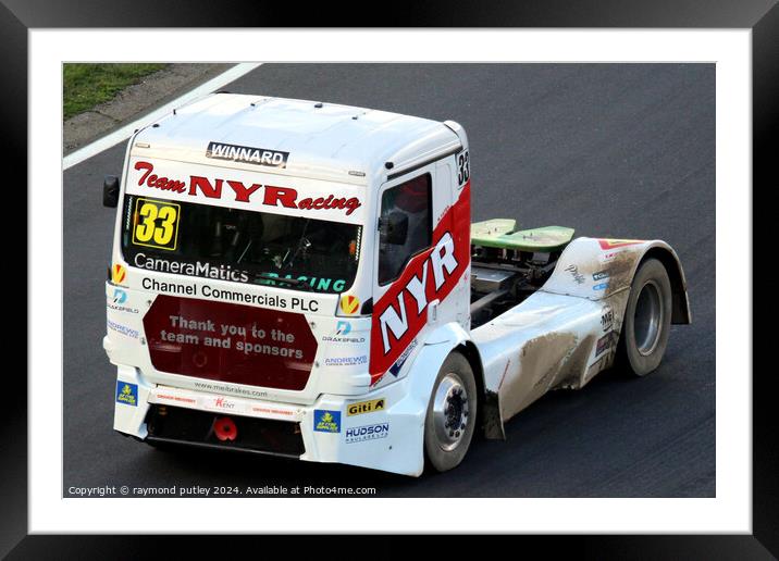 British Truck Racing. Framed Mounted Print by Ray Putley