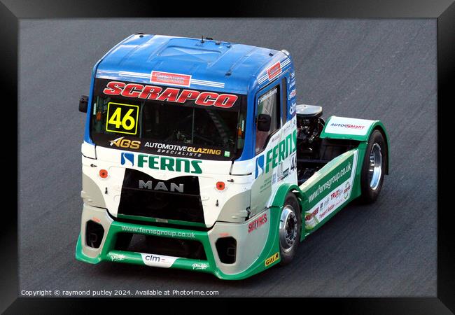 British Truck Racing. Framed Print by Ray Putley