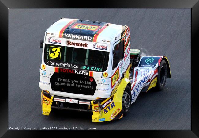 British Truck Racing. Framed Print by Ray Putley