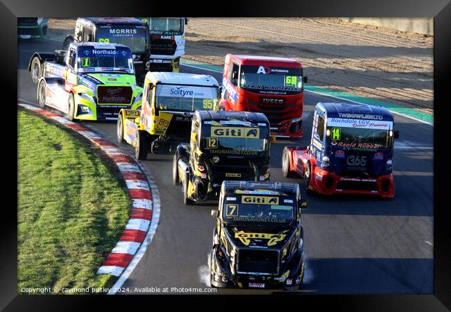 British Truck Racing. Framed Print by Ray Putley