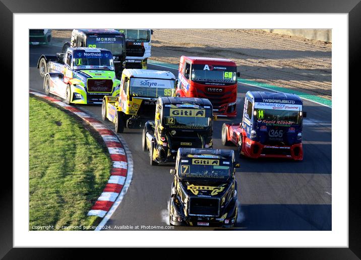 British Truck Racing. Framed Mounted Print by Ray Putley