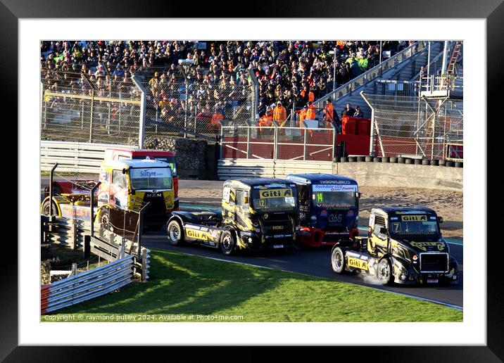 British Truck Racing. Framed Mounted Print by Ray Putley