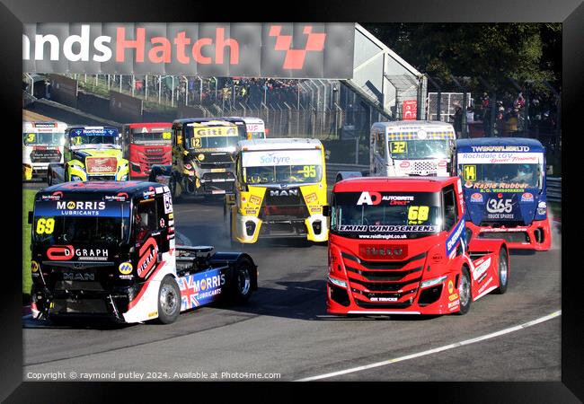 British Truck Racing. Framed Print by Ray Putley