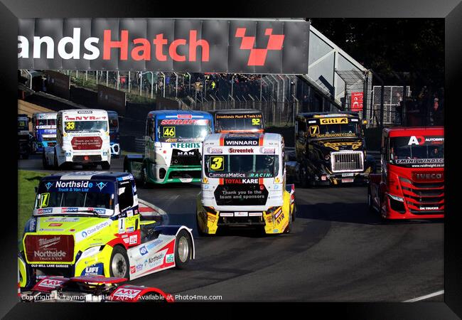 British Truck Racing. Framed Print by Ray Putley