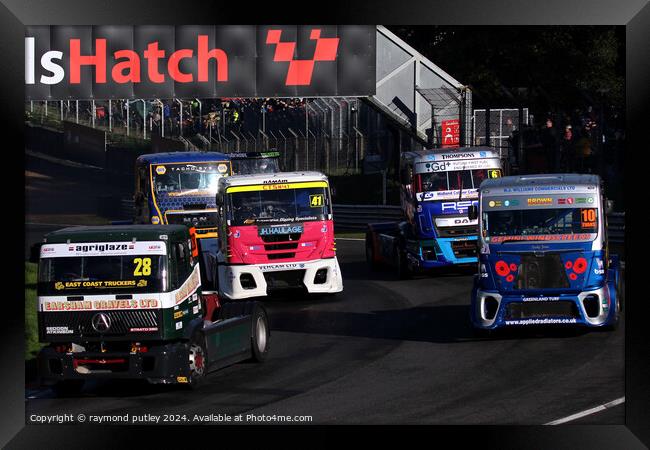 British Truck Racing. Framed Print by Ray Putley