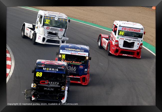 British Truck Racing. Framed Print by Ray Putley