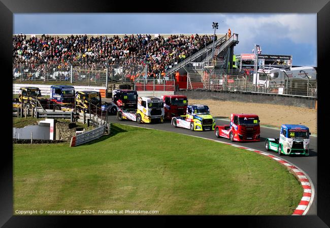 British Truck Racing. Framed Print by Ray Putley