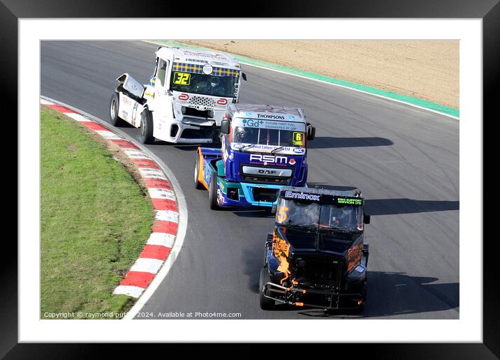 British Truck Racing. Framed Mounted Print by Ray Putley