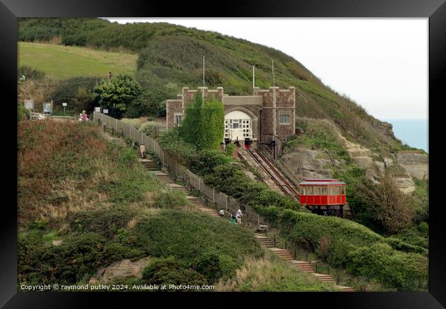 Hastings Seafront - Cliff Railway Framed Print by Ray Putley