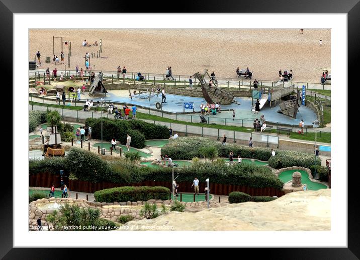 Hastings Seafront - Amusements Framed Mounted Print by Ray Putley