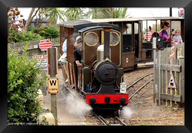 Hastings Seafront - Miniature Railway  Framed Print by Ray Putley