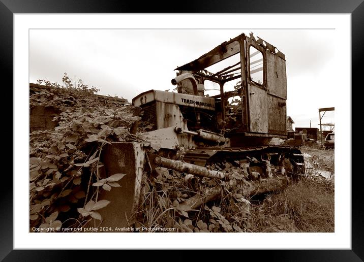 Hastings Seafront - Tracked Vehicle Framed Mounted Print by Ray Putley