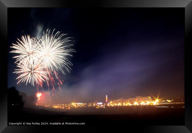 Fireworks. Framed Print by Ray Putley