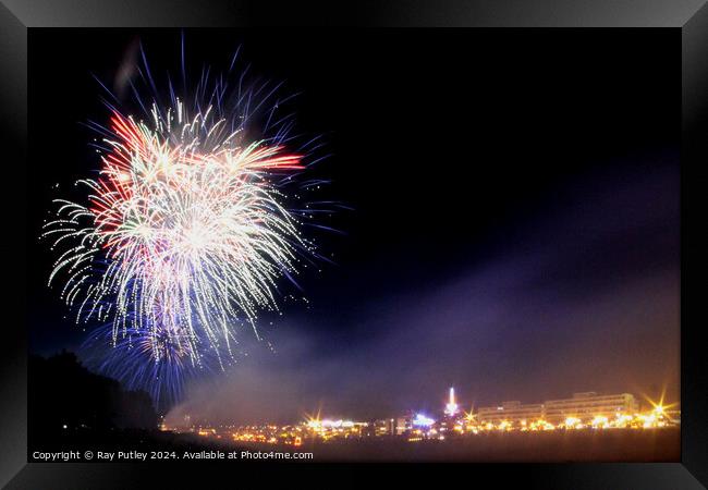 Fireworks. Framed Print by Ray Putley