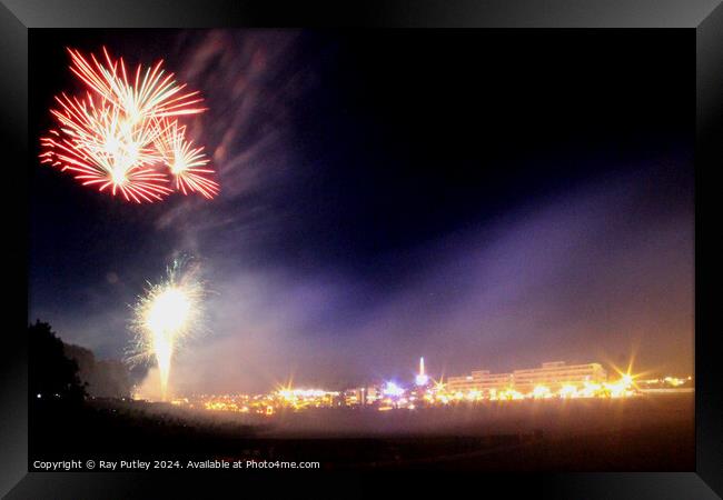 Fireworks. Framed Print by Ray Putley