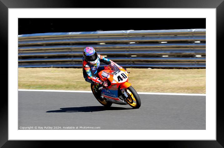 Honda British Talent Cup. Framed Mounted Print by Ray Putley