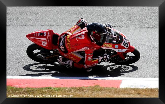 Honda British Talent Cup. Framed Print by Ray Putley