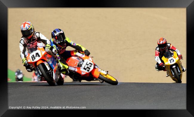 Honda British Talent Cup. Framed Print by Ray Putley