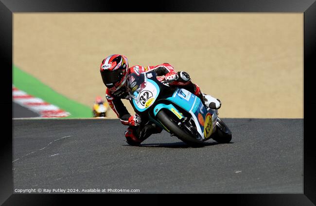 Honda British Talent Cup. Framed Print by Ray Putley