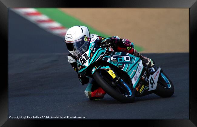 Honda British Talent Cup. Framed Print by Ray Putley