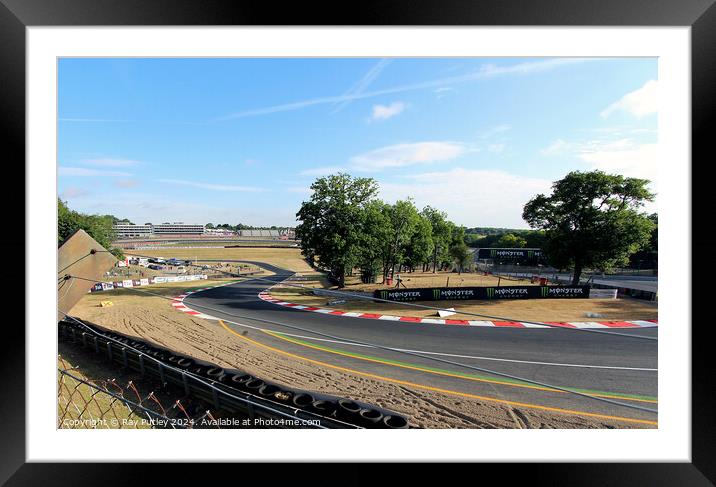 Pits Paddock & Circuit - Brands Hatch  Framed Mounted Print by Ray Putley