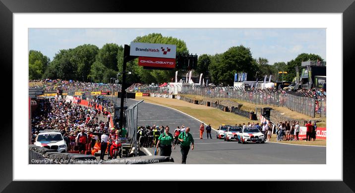 Pits Paddock & Circuit - Brands Hatch  Framed Mounted Print by Ray Putley