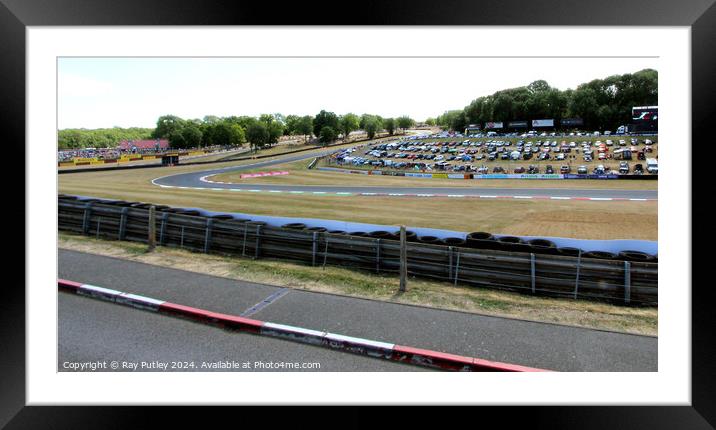 Pits Paddock & Circuit - Brands Hatch  Framed Mounted Print by Ray Putley