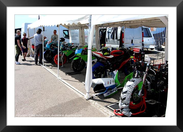 Pits Paddock & Circuit - Brands Hatch  Framed Mounted Print by Ray Putley