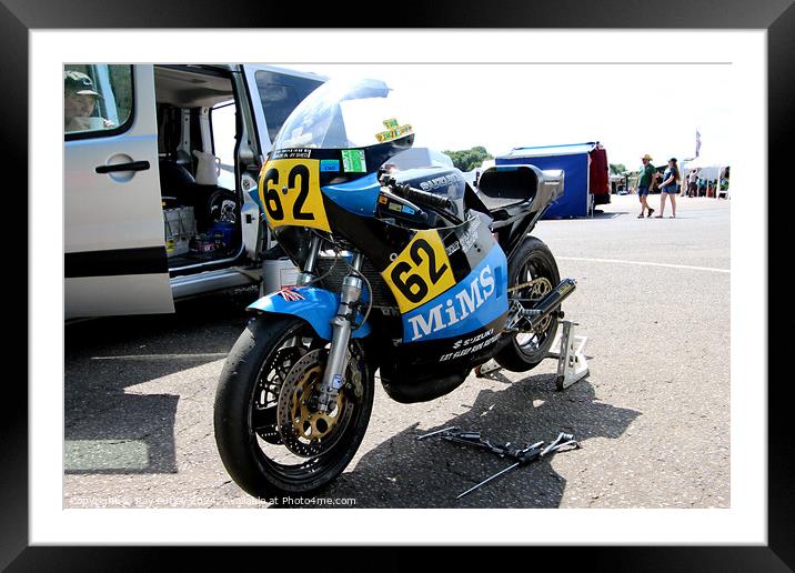 Pits Paddock & Circuit - Brands Hatch  Framed Mounted Print by Ray Putley