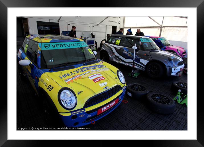 Pits Paddock & Circuit - Brands Hatch  Framed Mounted Print by Ray Putley