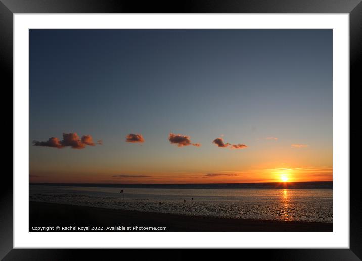 Little Fluffly Clouds at sunset in Norfolk  Framed Mounted Print by Rachel Royal