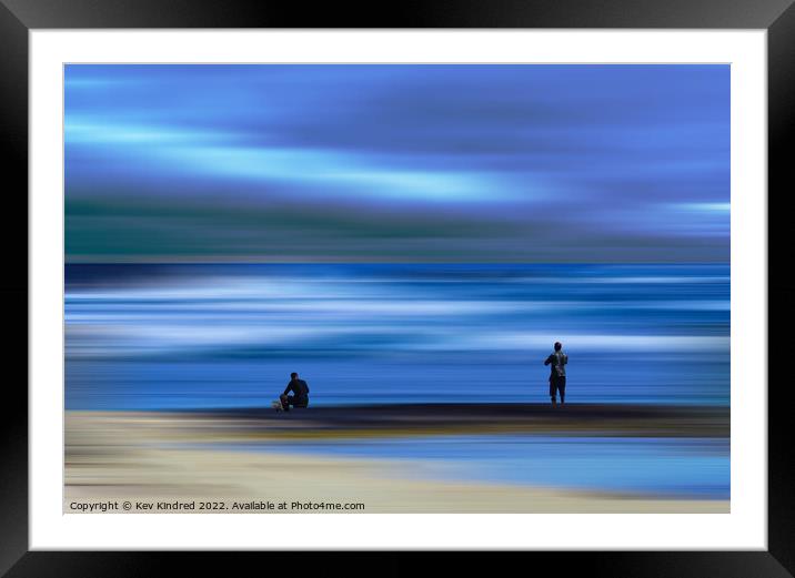 Fishermen in blue Framed Mounted Print by TheOther Kev