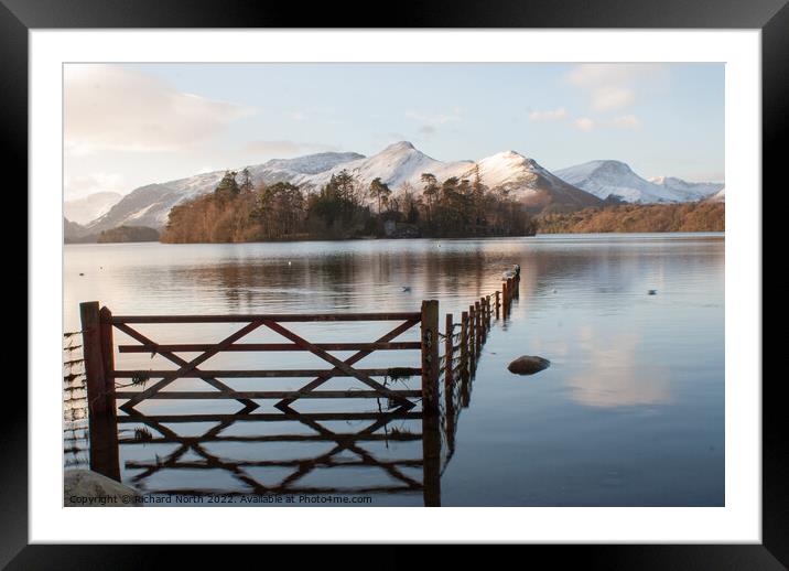 Majestic Reflection of Cat Bells Framed Mounted Print by Richard North