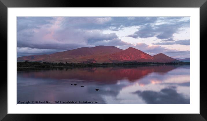 Majestic Skiddaw's Serene Dusk Framed Mounted Print by Richard North