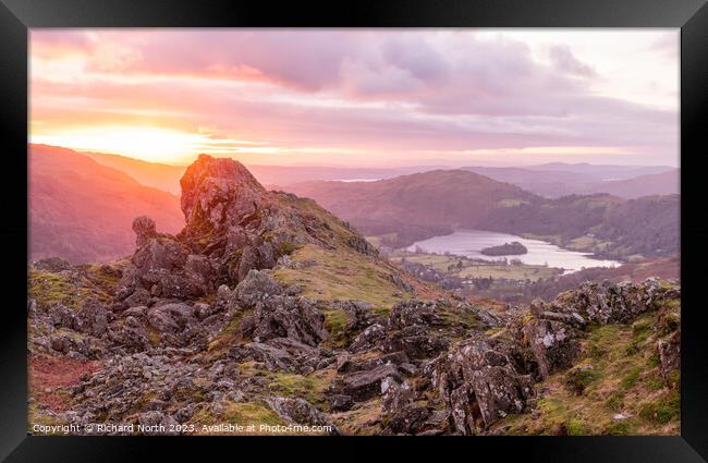A Lake District Sunrise Framed Print by Richard North