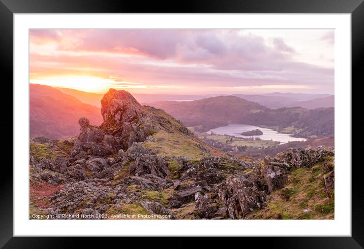 A Lake District Sunrise Framed Mounted Print by Richard North
