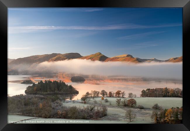 Derwent Water Serenity Framed Print by Richard North