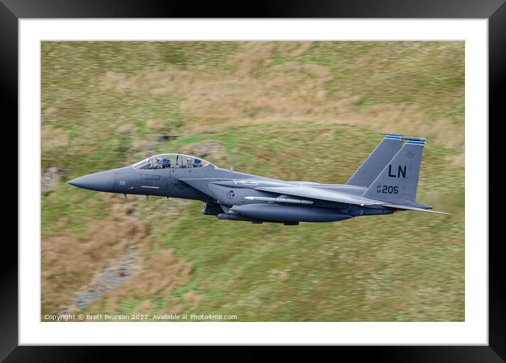 F-15 Strike Eagle Framed Mounted Print by Brett Pearson
