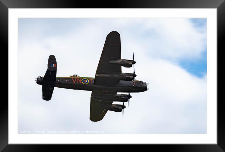 Avro Lancaster Framed Mounted Print by Brett Pearson