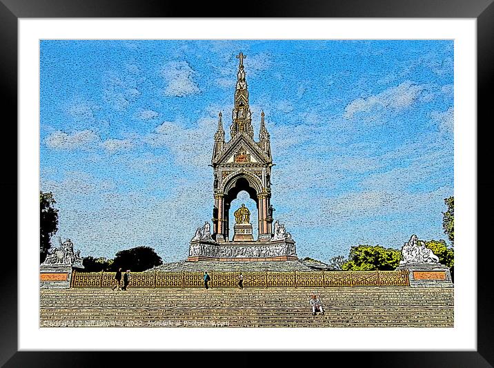 Albert Memorial, London Framed Mounted Print by Jeff Laurents